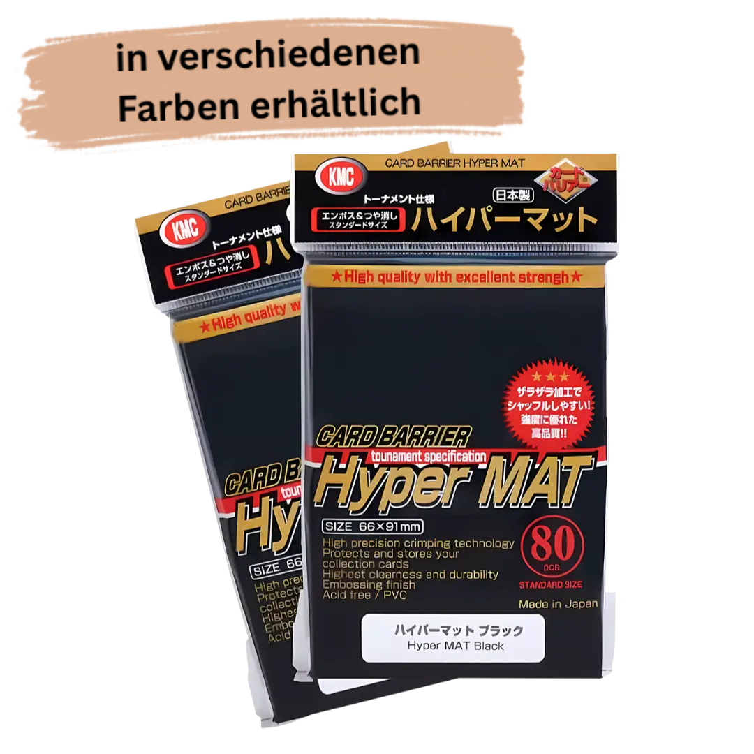 KMC - Standard Sleeves Hyper Mat (80) Stil: Schwarz