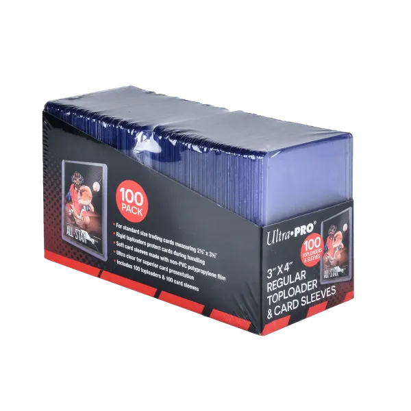 Ultra Pro - 3"x4" Regular Toploader + Soft Sleeves (100ct)