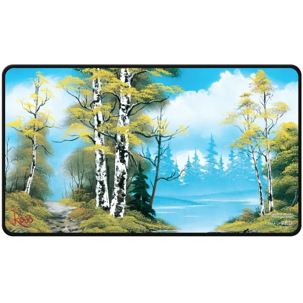 Ultra Pro: Bob Ross Lakeside Path Black - Stitched Playmat