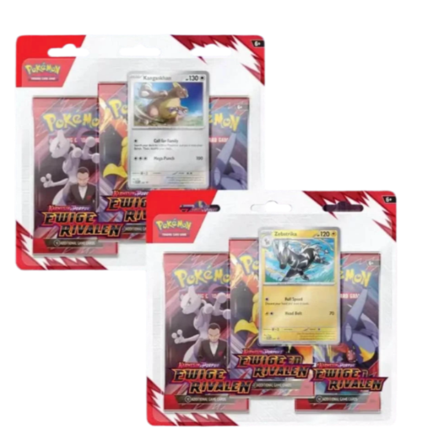 Pokémon TCG - Karmesin & Purpur 10: Ewige Rivalen 3-Pack Blister - Deutsch