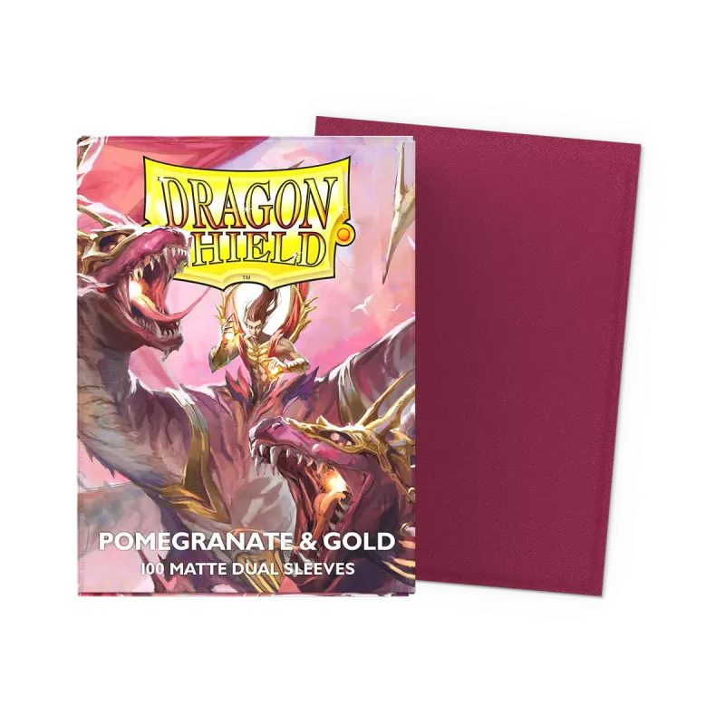 Dragon Shield: Pomegranate & Gold - Matte Dual Sleeves - Standard Size