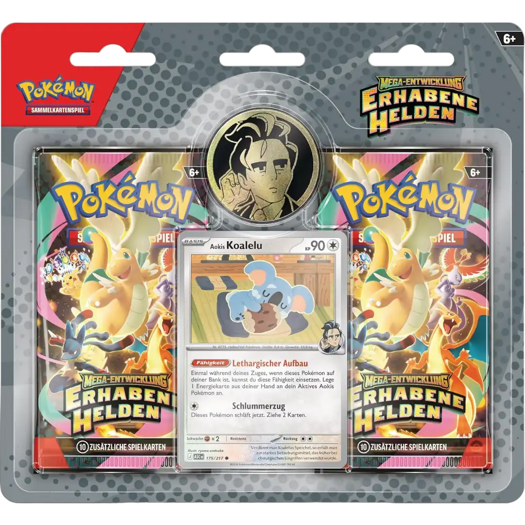 Pokémon TCG: Erhabene Helden Trainer-Blister Aokis Koalelu (DE)