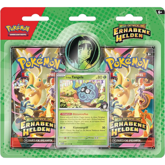 Pokémon TCG: Erhabene Helden Trainer-Blister Erikas Tangela (DE)